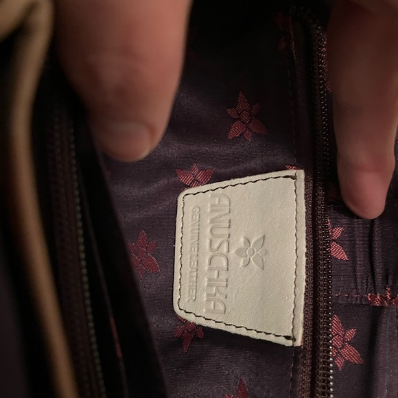 Anuschka Women's Hand Painted Genuine Leather satchel GUC - Picture 4 of 8